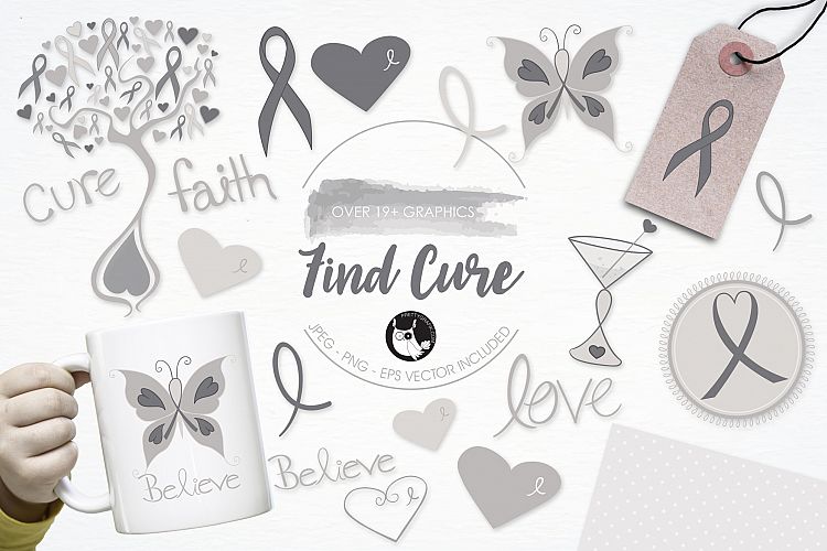 Find a Cure  graphics and illustrations