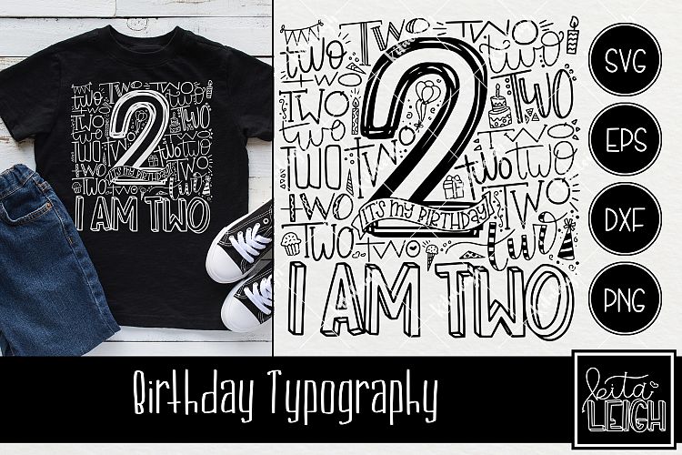 Second Birthday Typography