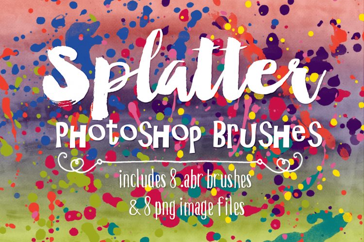 Photoshop Brushes - Grunge Watercolor Paint Splatter Brushes