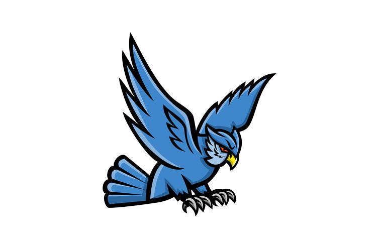 Horned Owl Swooping Mascot