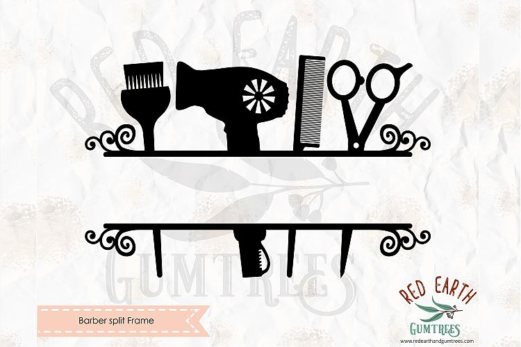 Barber split frame, dryer in SVG, EPS, PDF, DXF, PNG formats