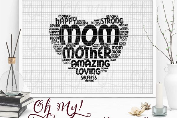 Mom Word Cloud - SVG Cutting File