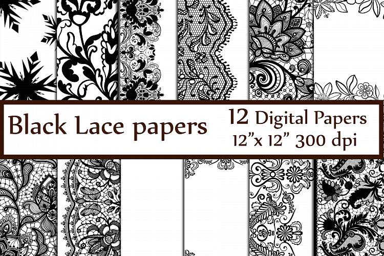 Black White digital paper