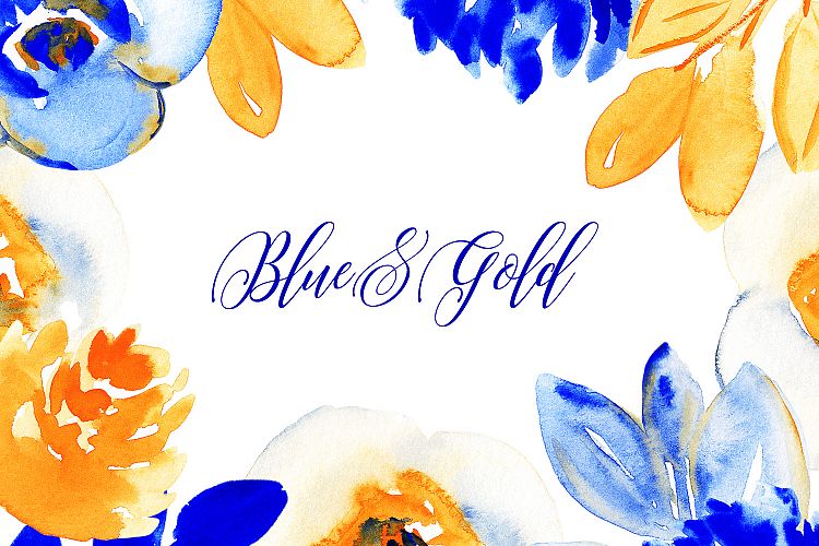 Autumn Watercolor Flowers Clipart