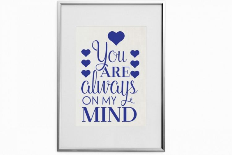 You are always on my mind cross stitch pattern