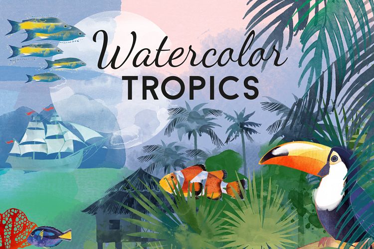 Watercolor tropics