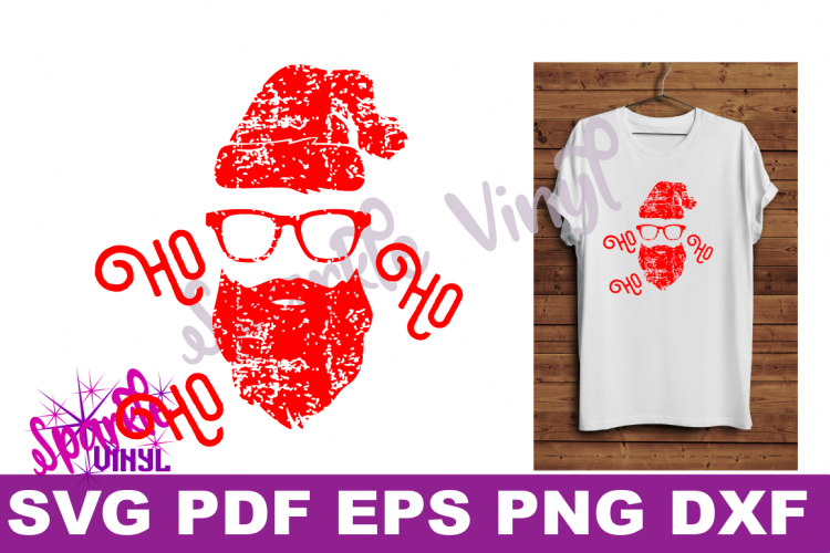   Svg Distressed Grunge Christmas Santa shirt svg cut file for cricut or sihouette, Christmas Decor printable, Hipster Santa Santa shirt svg,