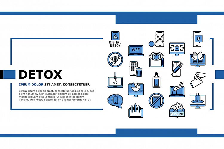 Digital Device Detox Landing Header Vector example image 1