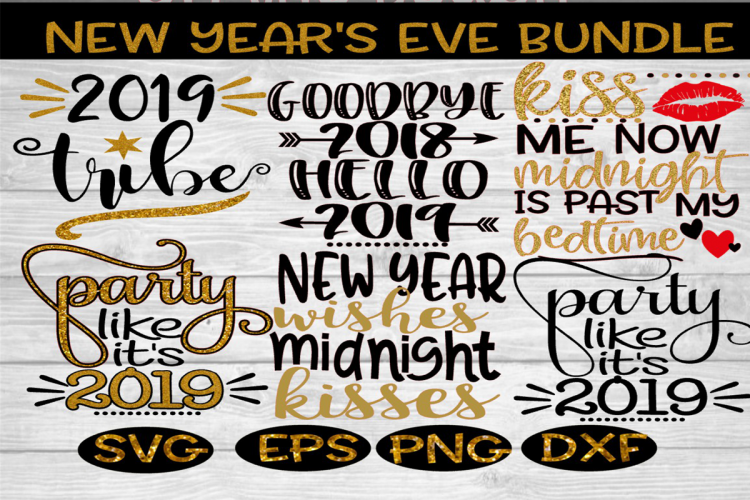 New Years Eve Bundle SVG - NYE SVG - NYE SVG Party Bundle