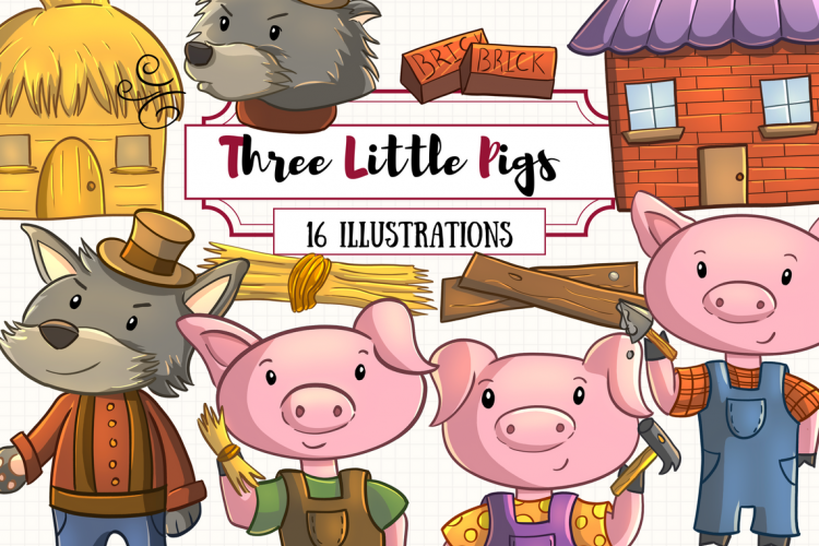 Three Little Pigs Clip Art