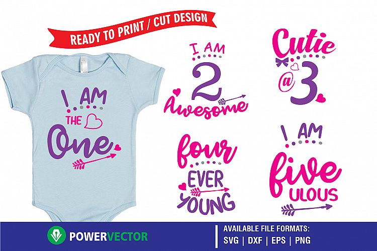 Kids Birthday Party T-Shirt Designs -Printing, Cutting Files
