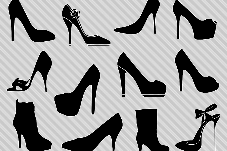 High heels svg bundle, high heels clipart, high heel silhouette, dxf, png