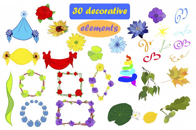 30 decorative elements
