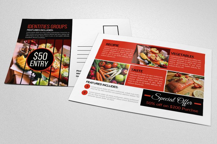Restaurant Postcard Template
