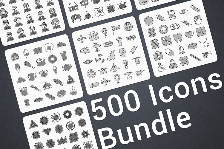 500 Modern Icons Bundle