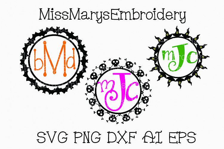 Halloween Monogram Set SVG Cutting File