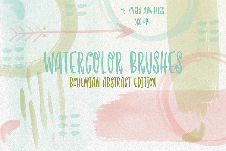 Watercolor Brushes Abstract, Photoshop Brushes