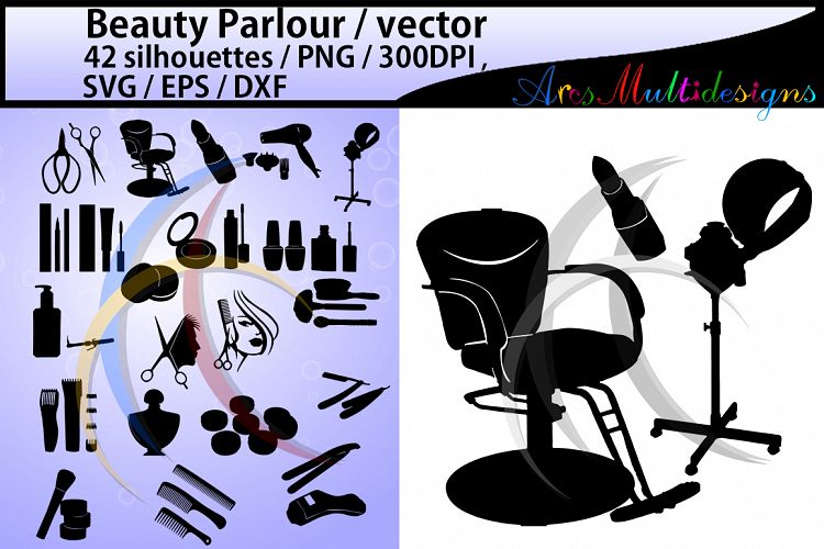 Beauty Parlour SVG Vector / EPS /Dxf / PNG / beauty parlour silhouette / fashion silhouette / beauty parlour clipart / vector / 300 dpi