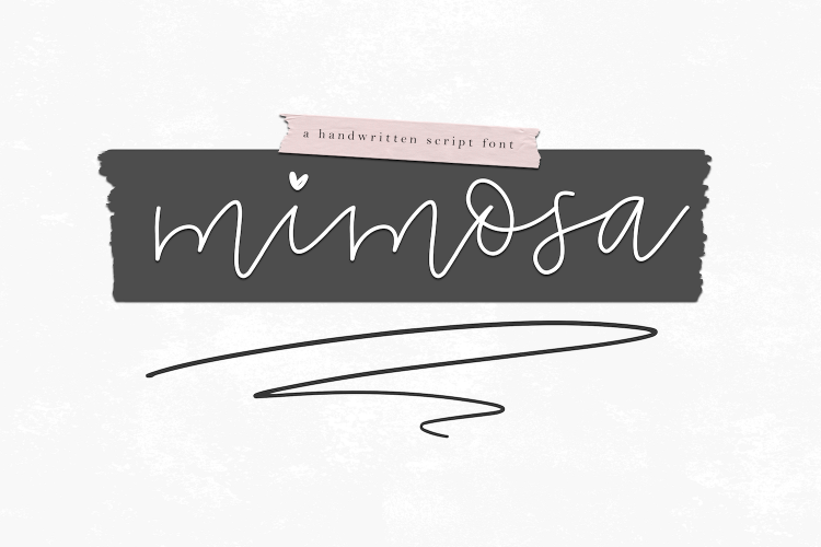 Mimosa - Handwritten Script Font