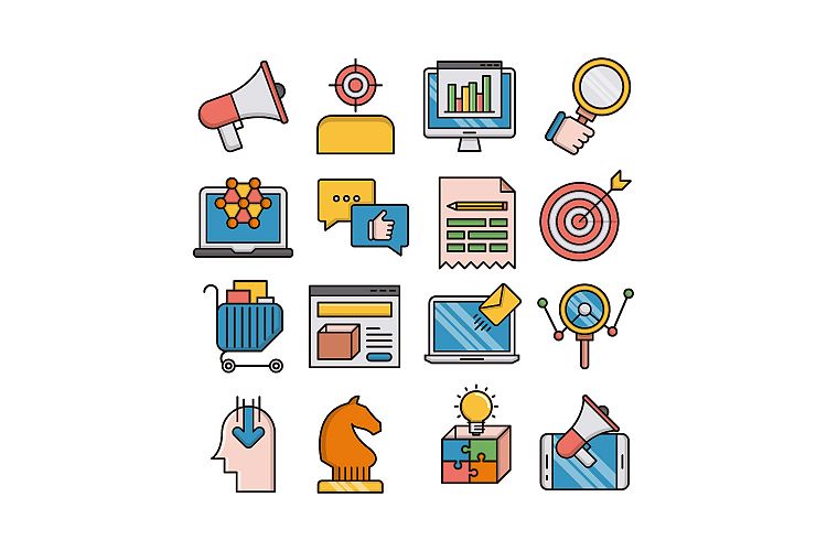 Marketing icons set