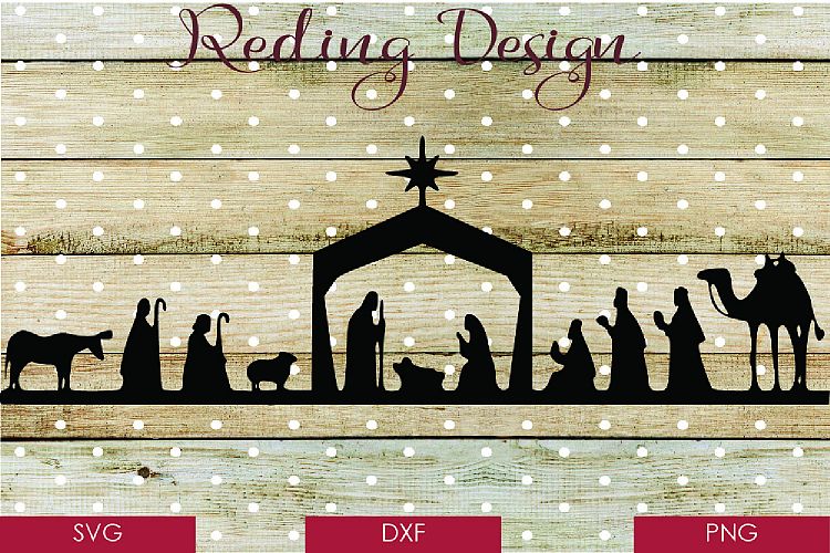 Nativity Scene - Christmas SVG DXF PNG Digital Cut File