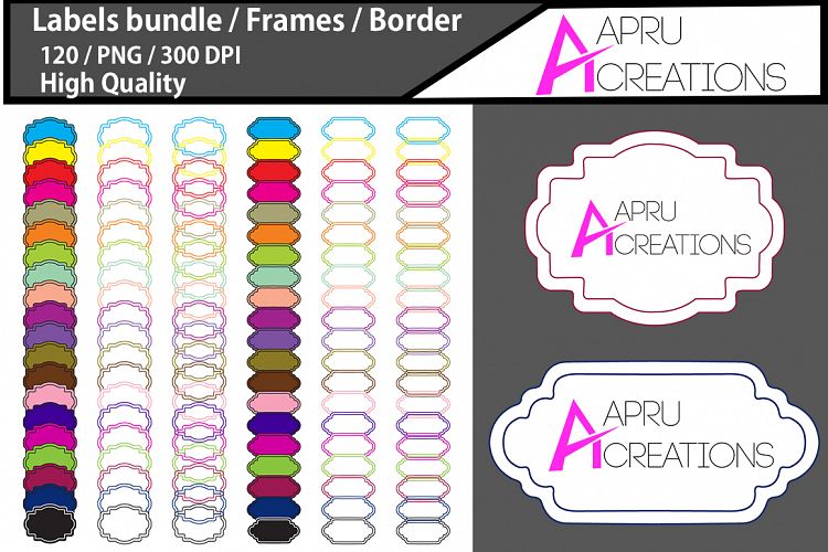 Label frames clipart / label high quality 120 / frames