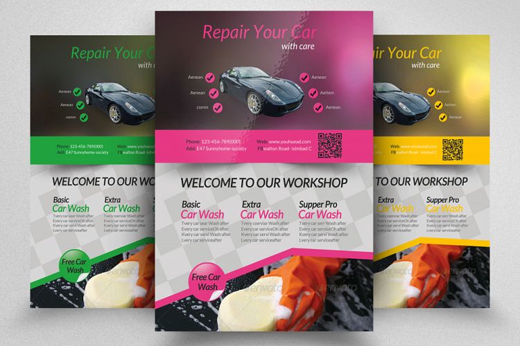 Car Wash   Car Service Flyer Template
