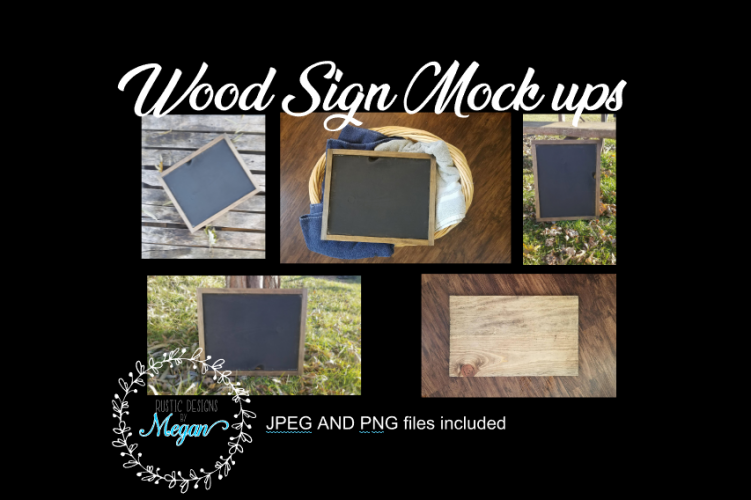 Wood sign Mockups