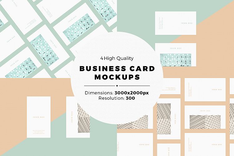 4 Business Card MockUps | 70% Off