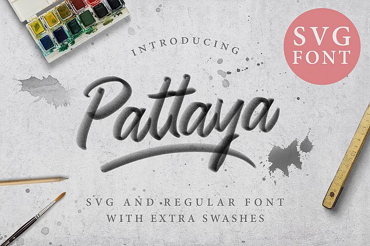 Pattaya Script OpenType SVG