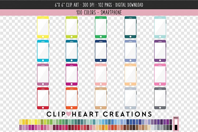 Smartphone Clip Art - 100 Clip Art Graphics