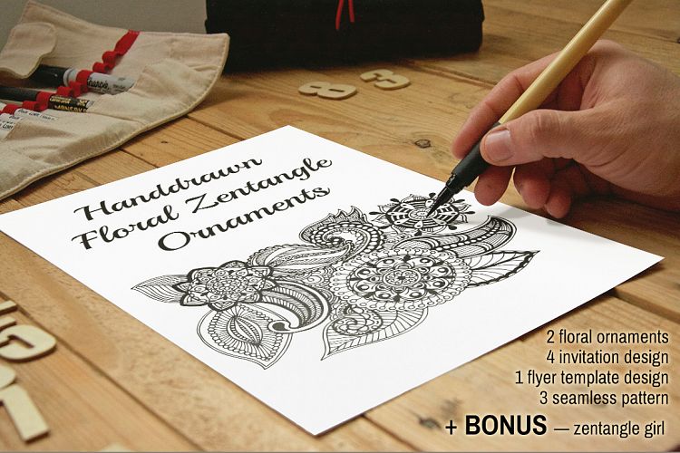 Floral Zentangle