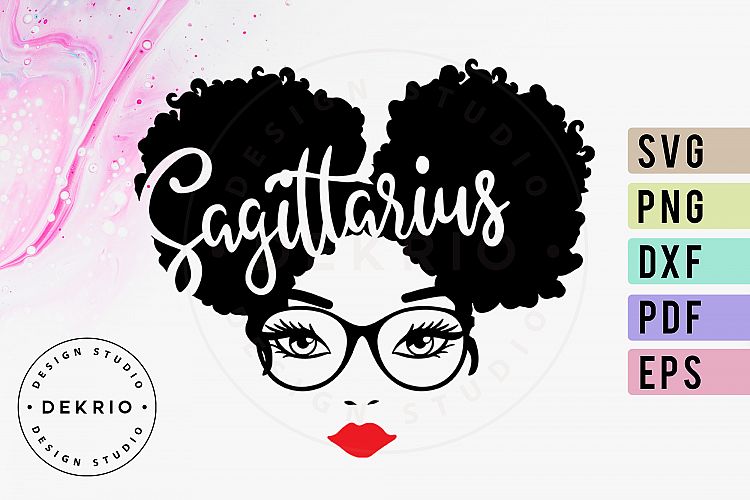 Sagittarius Afro Woman SVG PNG DXF EPS PDF Files (380594) | SVGs