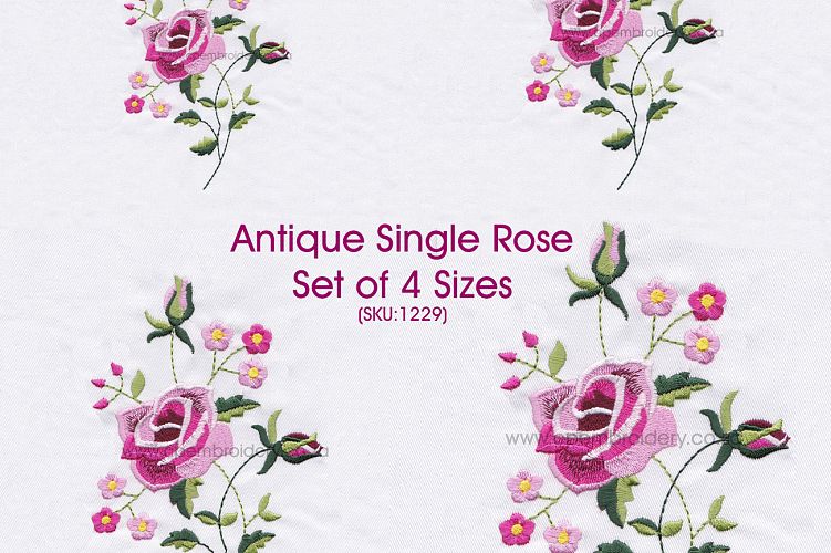 Antique Vintage Old Style Single Rose