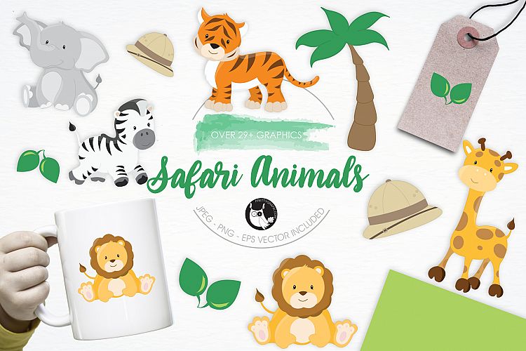 Safari Animals graphics and illustrations