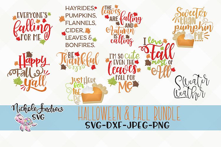 Fall and Halloween SVG bundle