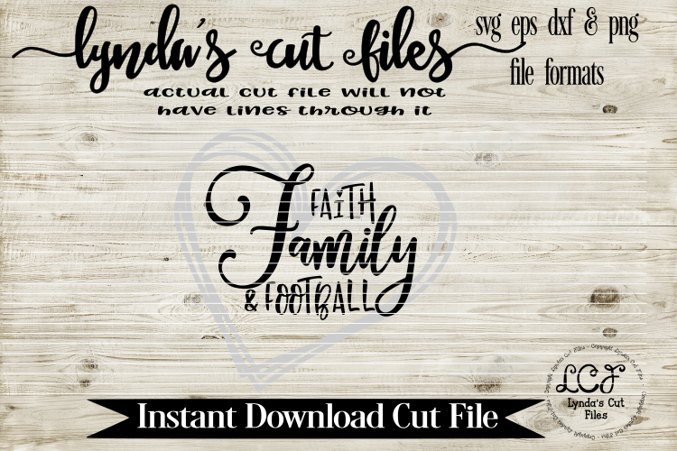Faith Family & Football//SVG//EPS//DXF