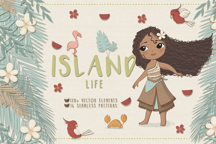 Island life. Big vector pack!