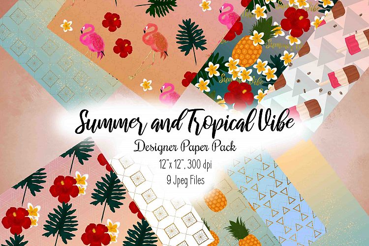 summer tropical paper pack