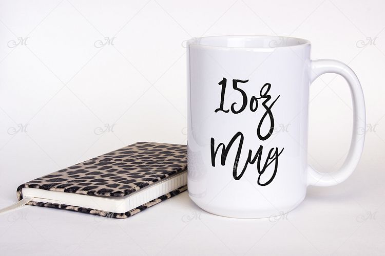 15 oz White Mug Mockup. PSD + JPG