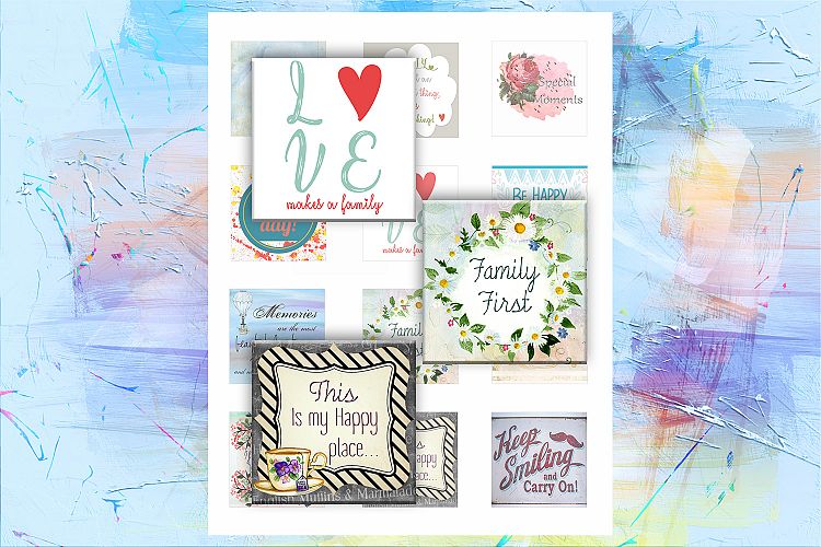 Inspirational Quotes, Printable, Squares, 2x2 Inch, Quotes