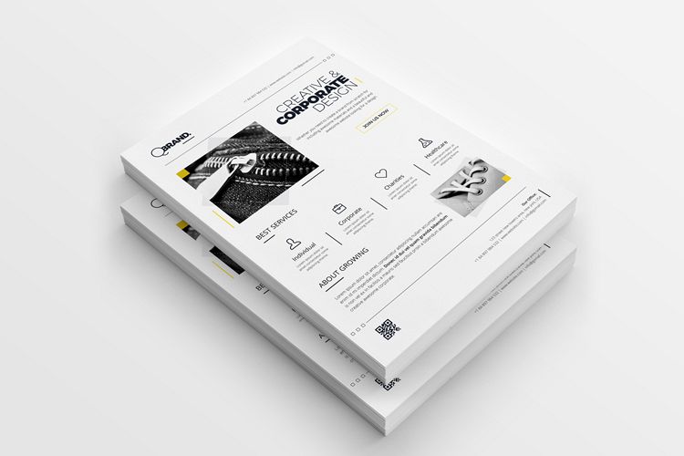 Clean Minimal Corporate Creative Flyer Template