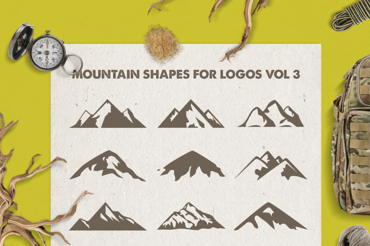 Mountain Shapes For Logos Vol 3