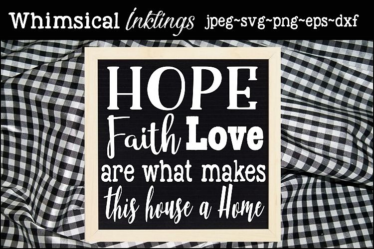 Hope Faith Love SVG