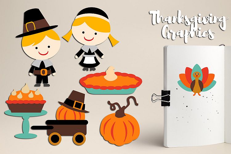 Thanksgiving Party Cheers, Pumpkin pie turkey kids graphics