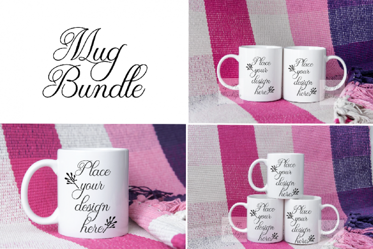 Bundle mug mockup coffee cup winter autumn fall
