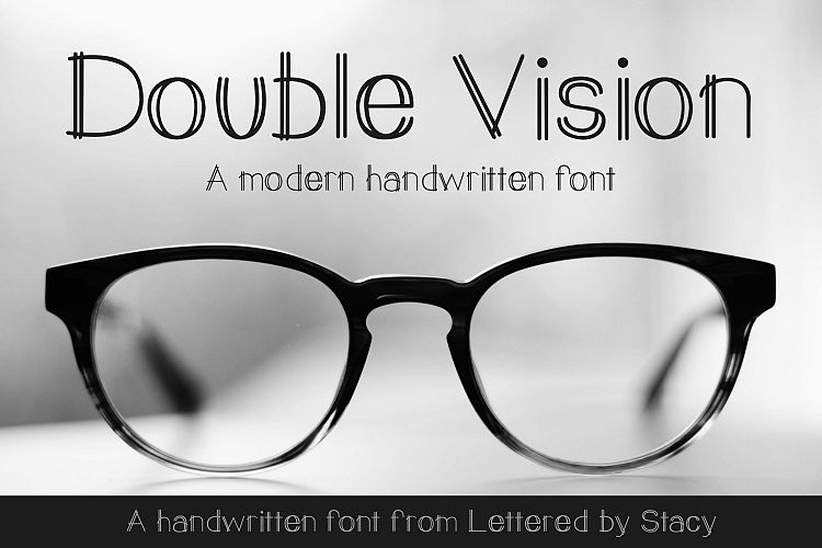 Double Vision- A modern handwritten print font