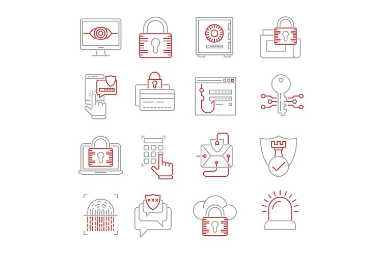 Security icons set