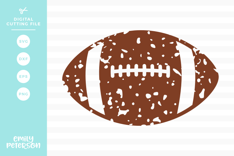 Distressed Football SVG DXF EPS PNG