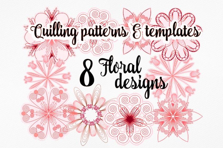 Paper quilling - floral pattern collection
